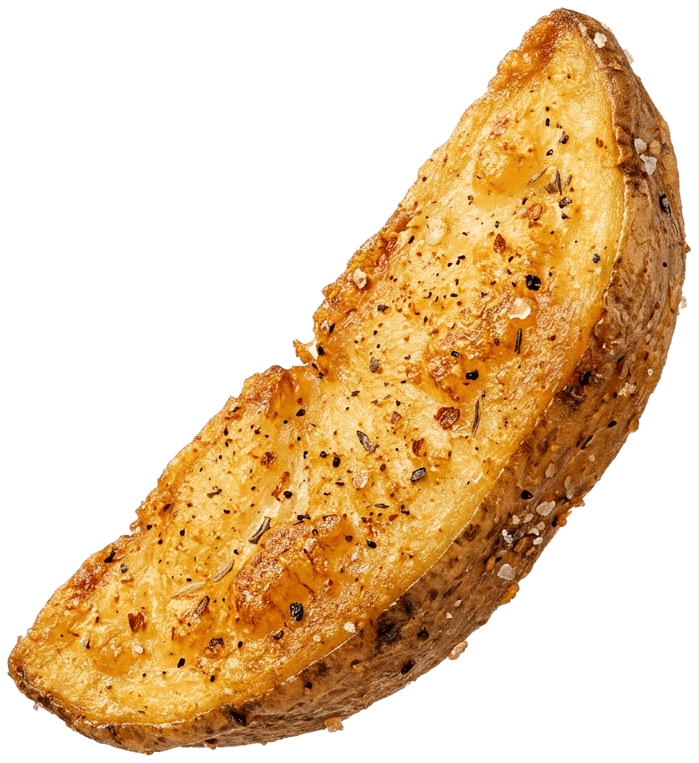 Golden crescent potato wedge
